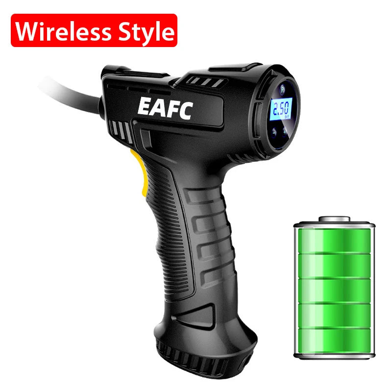 120W Car Air Pump Wireless/Wired Electric Car Tire Inflatable Pump Portable Air Compressor for Tires Digital Auto Tire Inflator